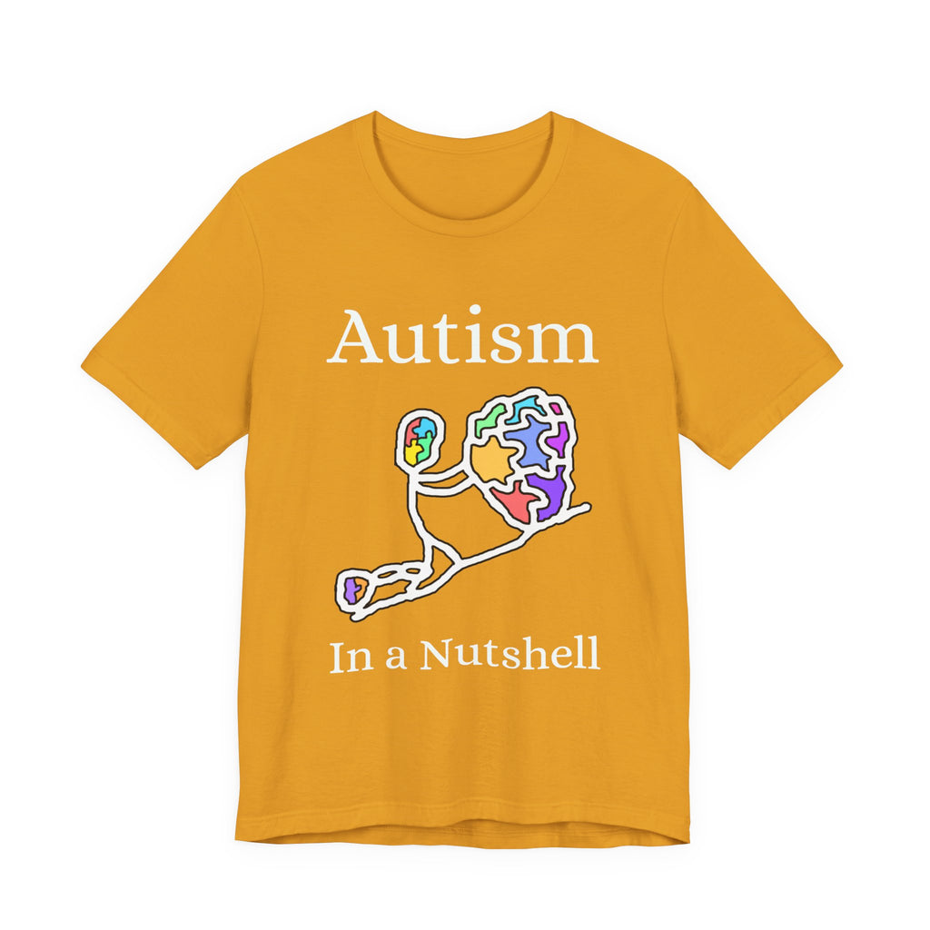 Yellow autism awareness t-shirt with puzzle design
