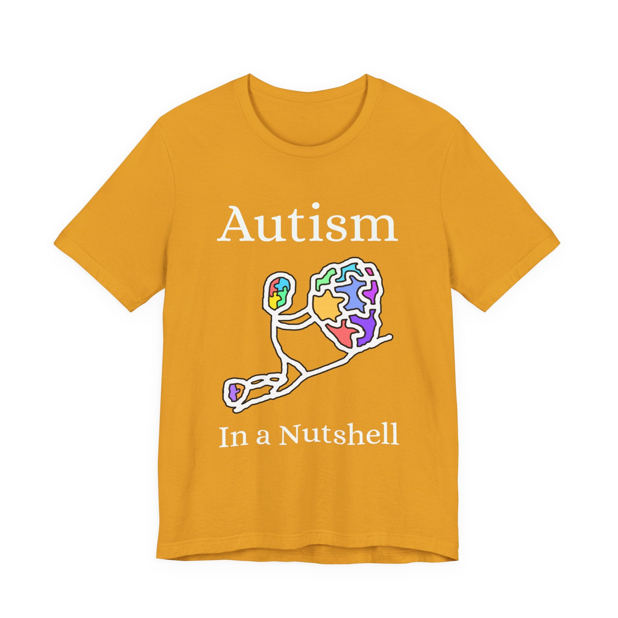 Yellow autism awareness t-shirt with puzzle design